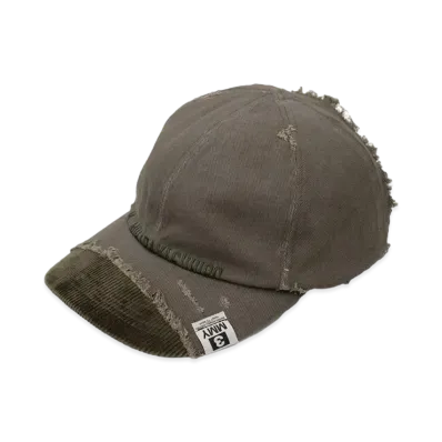 Maison MIHARA YASUHIRO Crushed Detail Cap "Khaki"