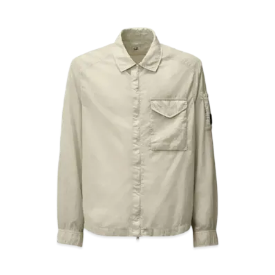 C.P. Company Chrome-R Full Zip Overshirt "Blue Fox Grey"