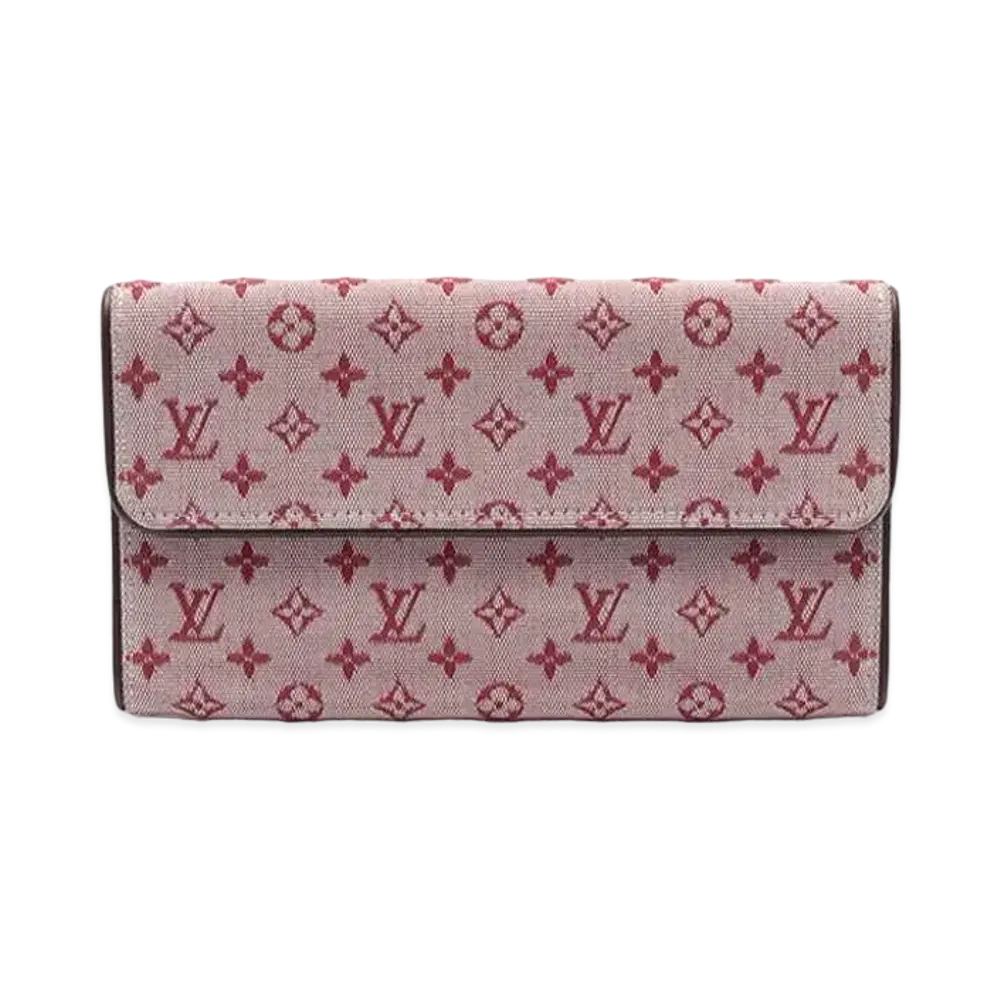 Louis Vuitton Porte Tresor International Monogram Mini "Cerise"