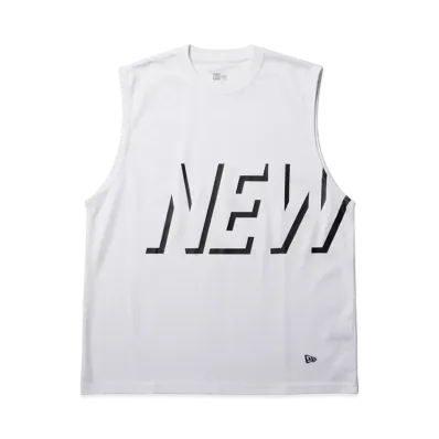 NEW ERA Performance Apparel Oversized Performance Tank Top Shadow Wordmark "White"