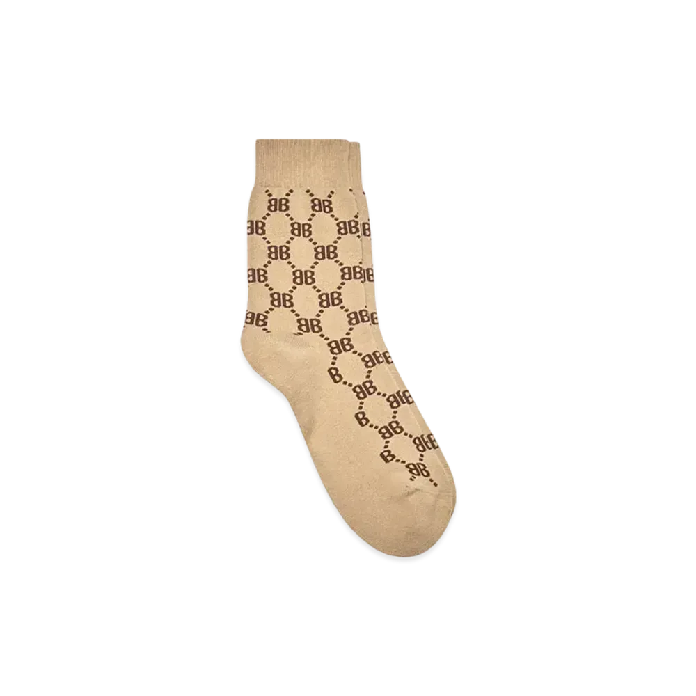 GUCCI x BALENCIAGA The Hacker Tennis Socks "Beige"