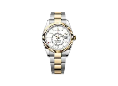 ROLEX Sky-Dweller 42mm Oystersteel & Yellow Gold 336933 "Intense White"
