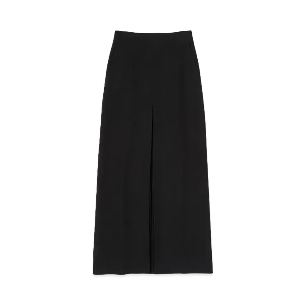 AURALEE Tense Wool Double Cloth Skirt "Black"