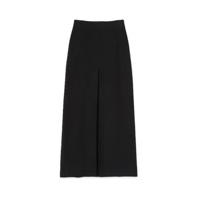 AURALEE Tense Wool Double Cloth Skirt "Black"