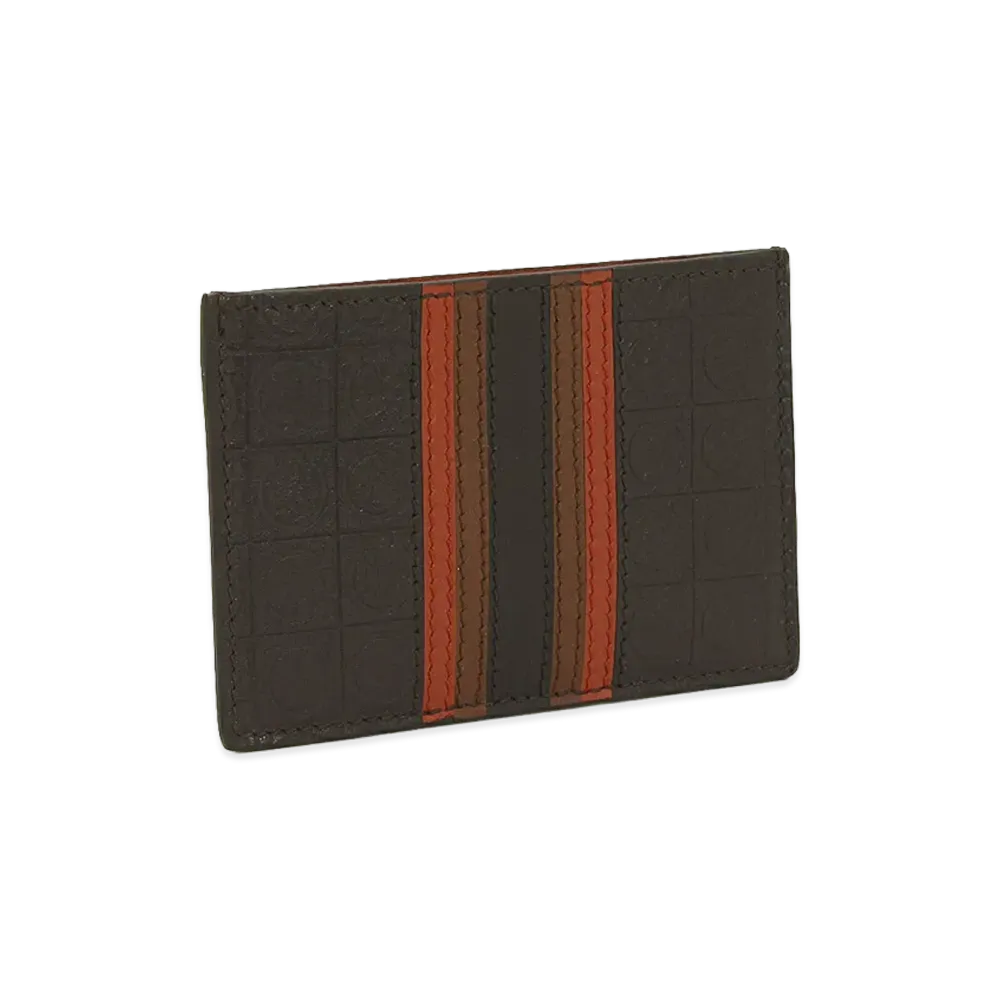 Salvatore Ferragamo Card Case "Caffe Pebble"