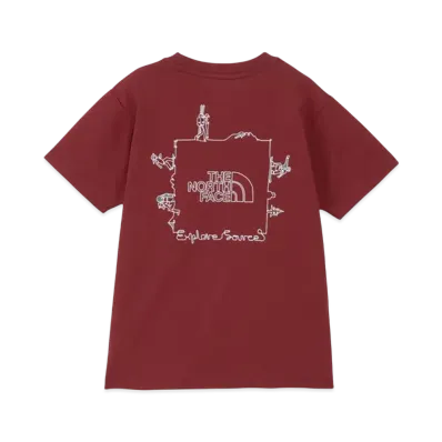 The North Face Kids Short Sleeve Explore Source Circulation Tee "Iron Red"