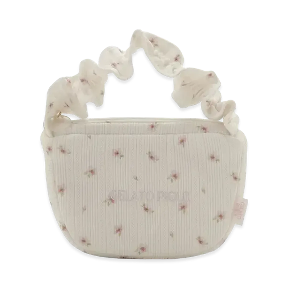 GELATO PIQUE Spring Sakura Pattern Tissue Pouch "Off White"