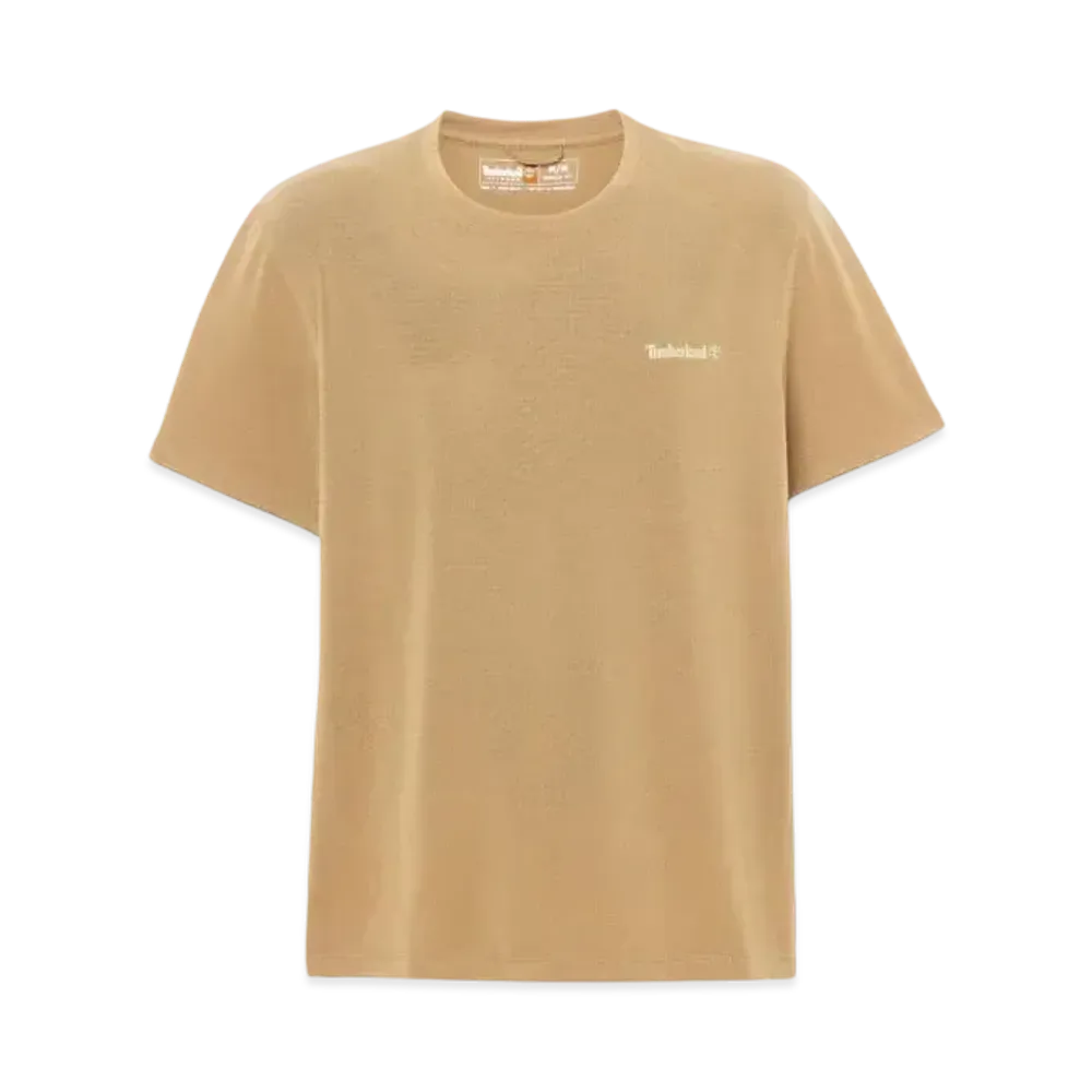 Timberland Men's Short Sleeve Polartec Quick Dry Breathable Fabric Tee "Light Wheat Boots"