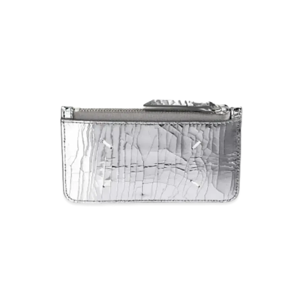 Maison Margiela Broken Mirror Zip Card Holder "Silver"