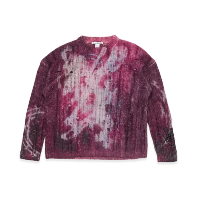 Acne Studios Printed Knit Jumper "Dark Purple"