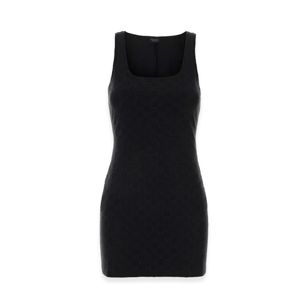 GUCCI Women's GG Jacquard Mini Dress "Black"