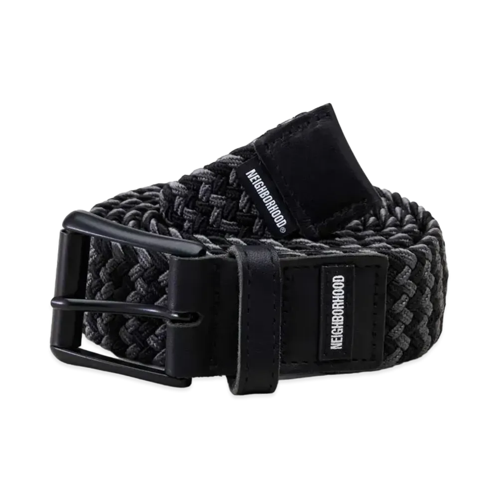 NEIGHBORHOOD BRAID / P-BELT "Black Charcoal"