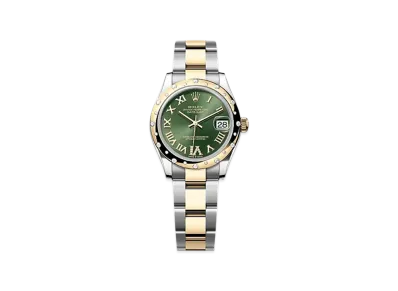 ROLEX Datejust 31mm Oystersteel & Yellow Gold Diamond 278343RBR "Olive Green"