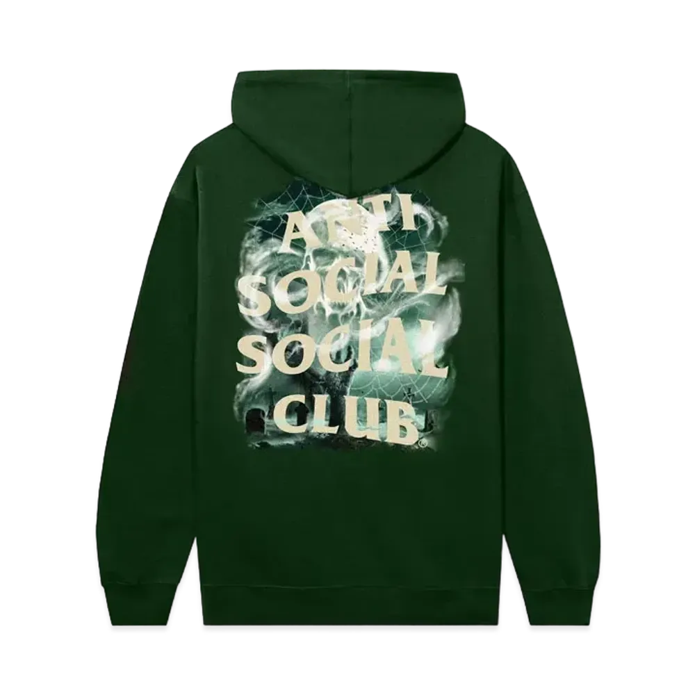 ANTI SOCIAL SOCIAL CLUB Skull College Hoodie "Dark Green"