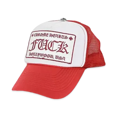 Chrome Hearts Tracker Cap Fuck "Red"