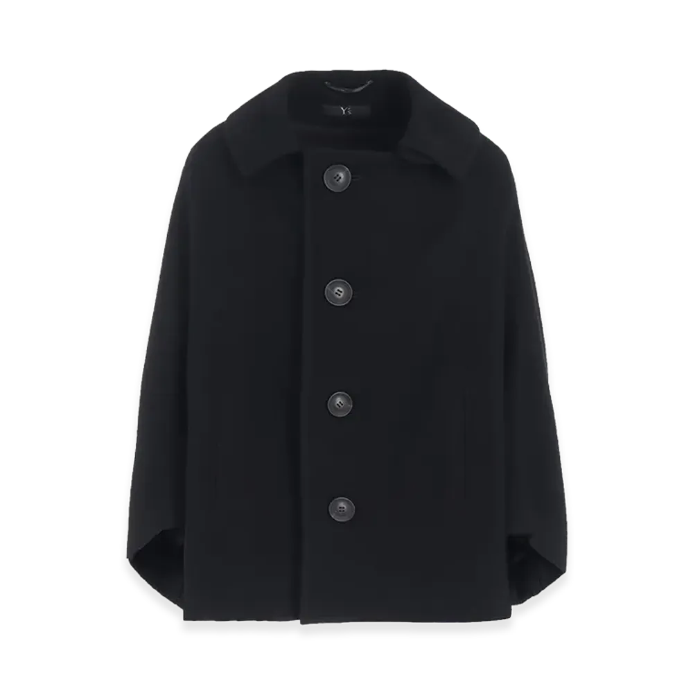 Y's Airy Mosser Irregular Sleeve Short Coat "Black"