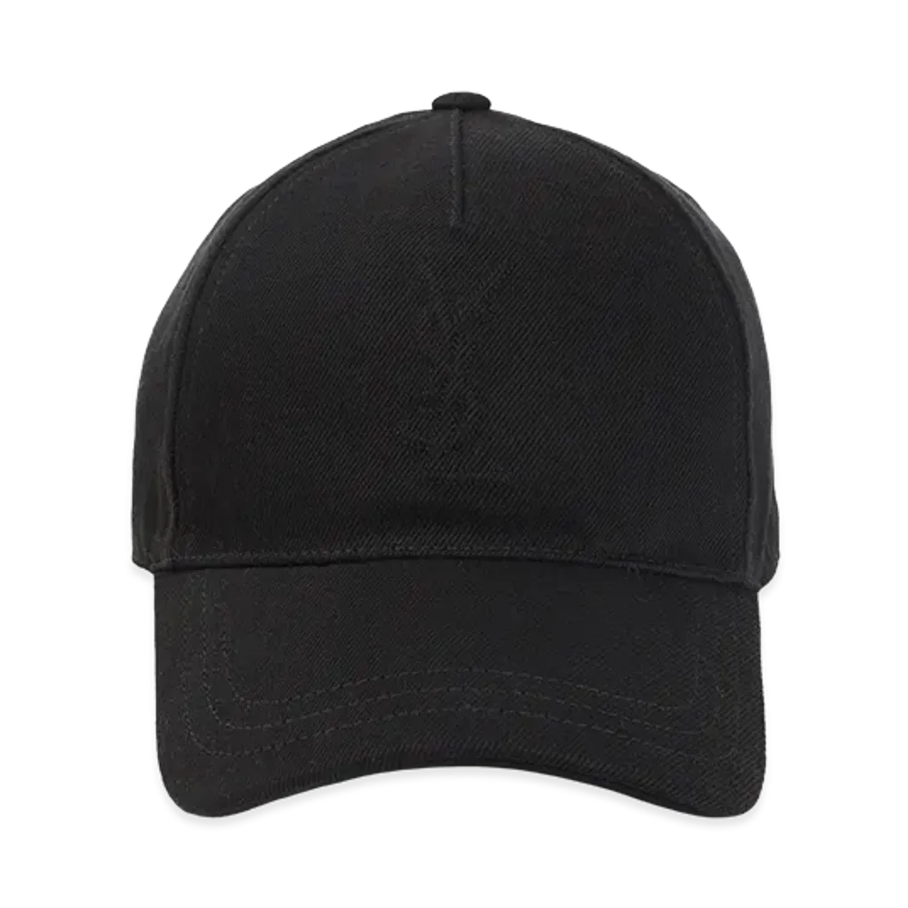 Saint Laurent Casquette Logo Relie "Black"