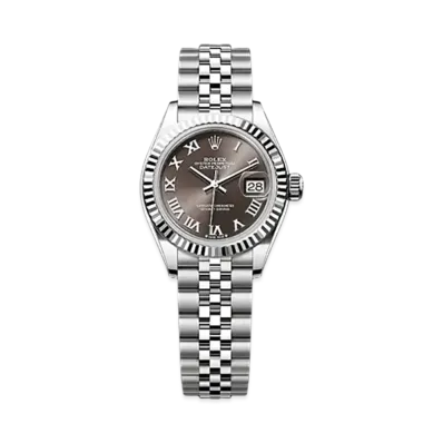 ROLEX Lady-Datejust Oystersteel & White Gold "Brown"