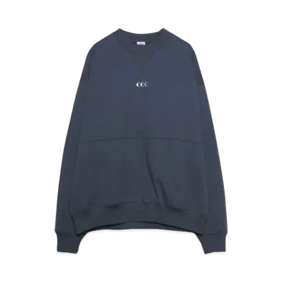 CITY COUNTRY CITY Embroidered Logo Switching Cotton Sweatshirt "NAVY"