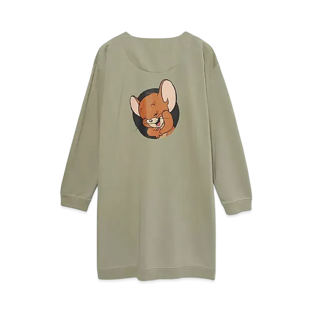 graniph x Tom and Jerry Laughing Jelly Long Cardigan "Beige"