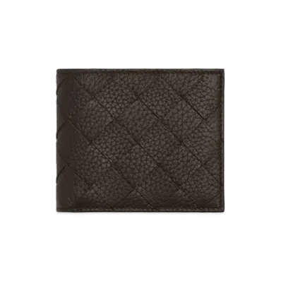 Bottega Veneta Intrecciato Bi-fold Wallet "Fondente"