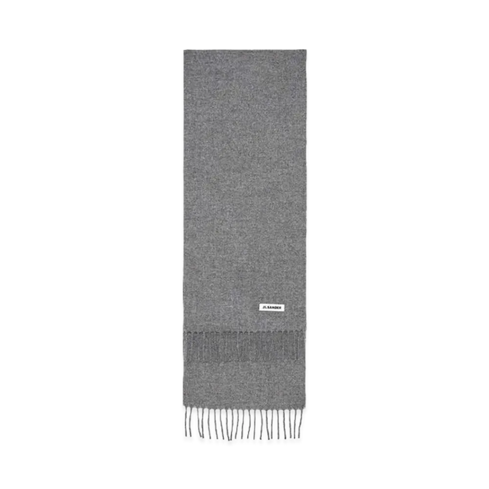 Jil Sander Wool Scarf "Gray/Dark Grey"