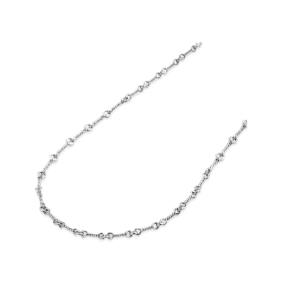 Chrome Hearts K18WG Twist Chain Necklace 16inch (40cm) "Silver"