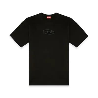 Diesel T-Boxt-Od T-Shirt With Embroidered Oval D "Black"