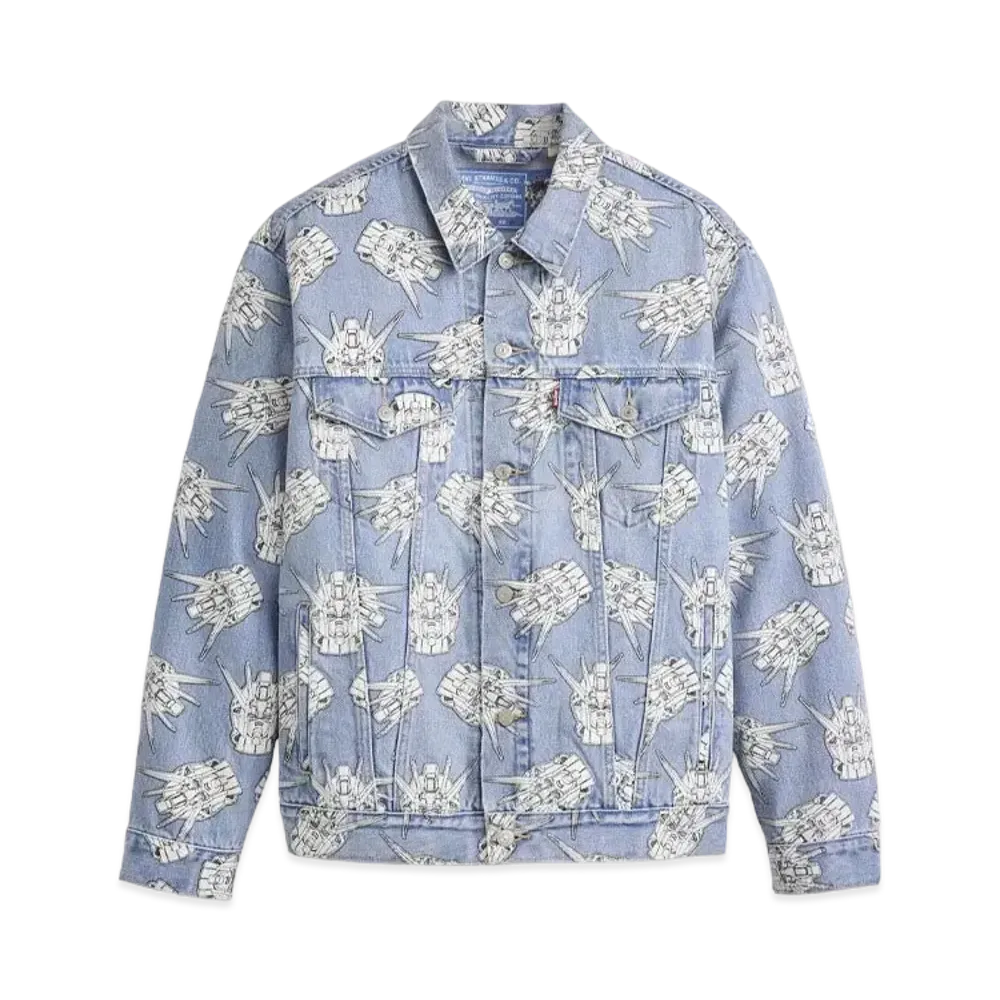 Levi's x Mobile Suit Gundam SEED Relaxed Trucker "Blue"