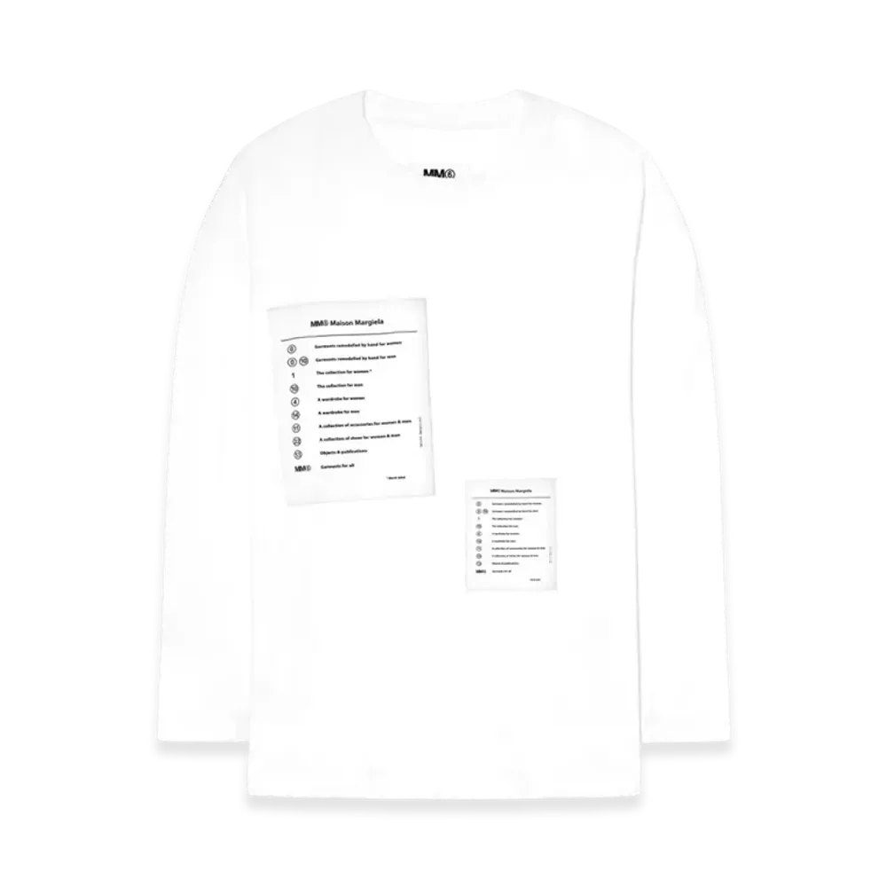 MM6 Maison Margiela Women's Logo Jersey Top "White"