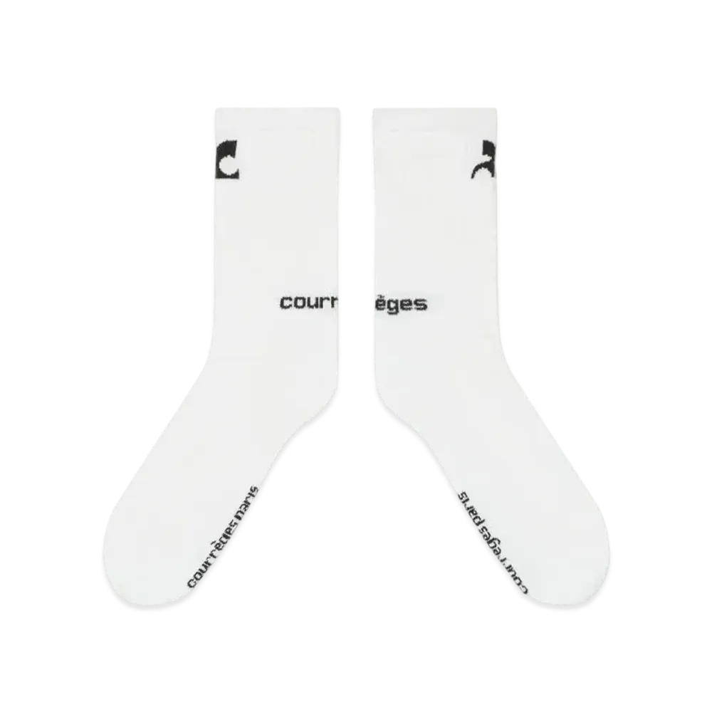 Courreges Ac Sports Socks "White Optic/Black"