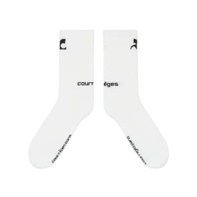 Courreges Ac Sports Socks "White Optic/Black"