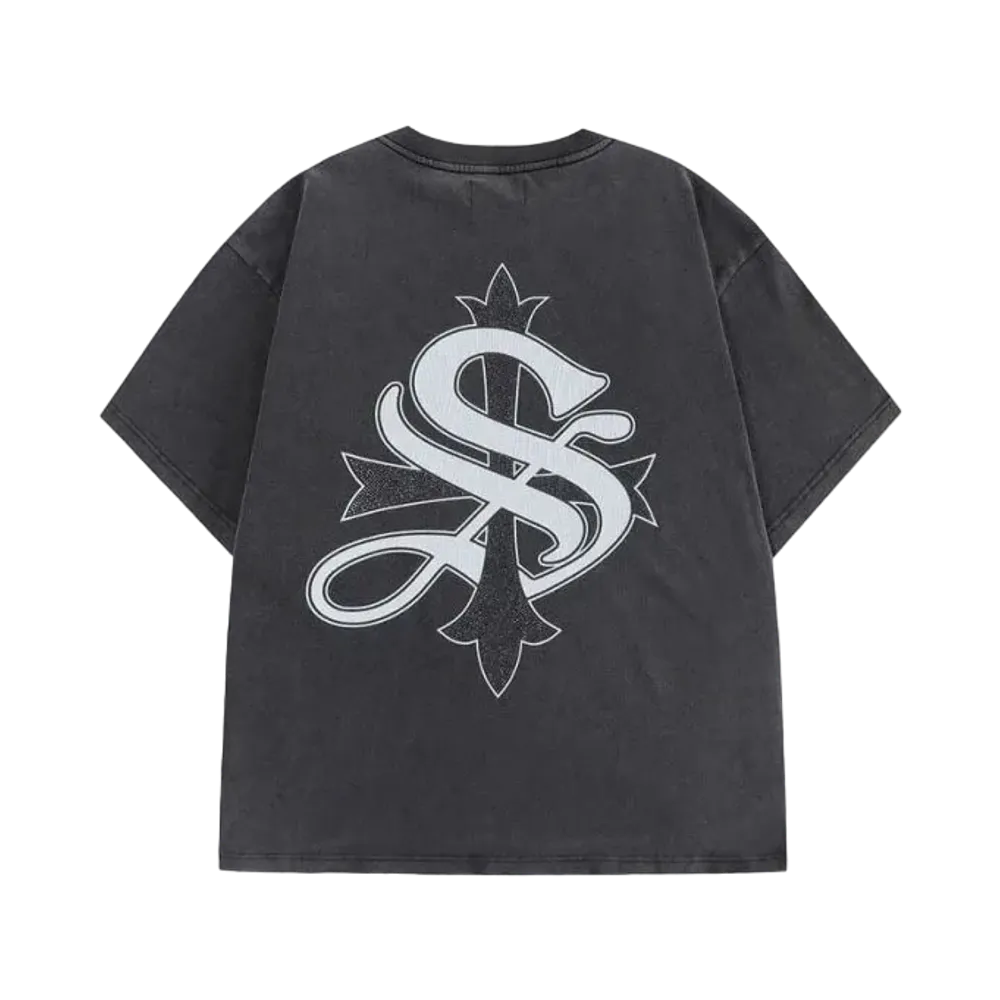SUPPLIER Vintage Wash Cross Tee "Black"