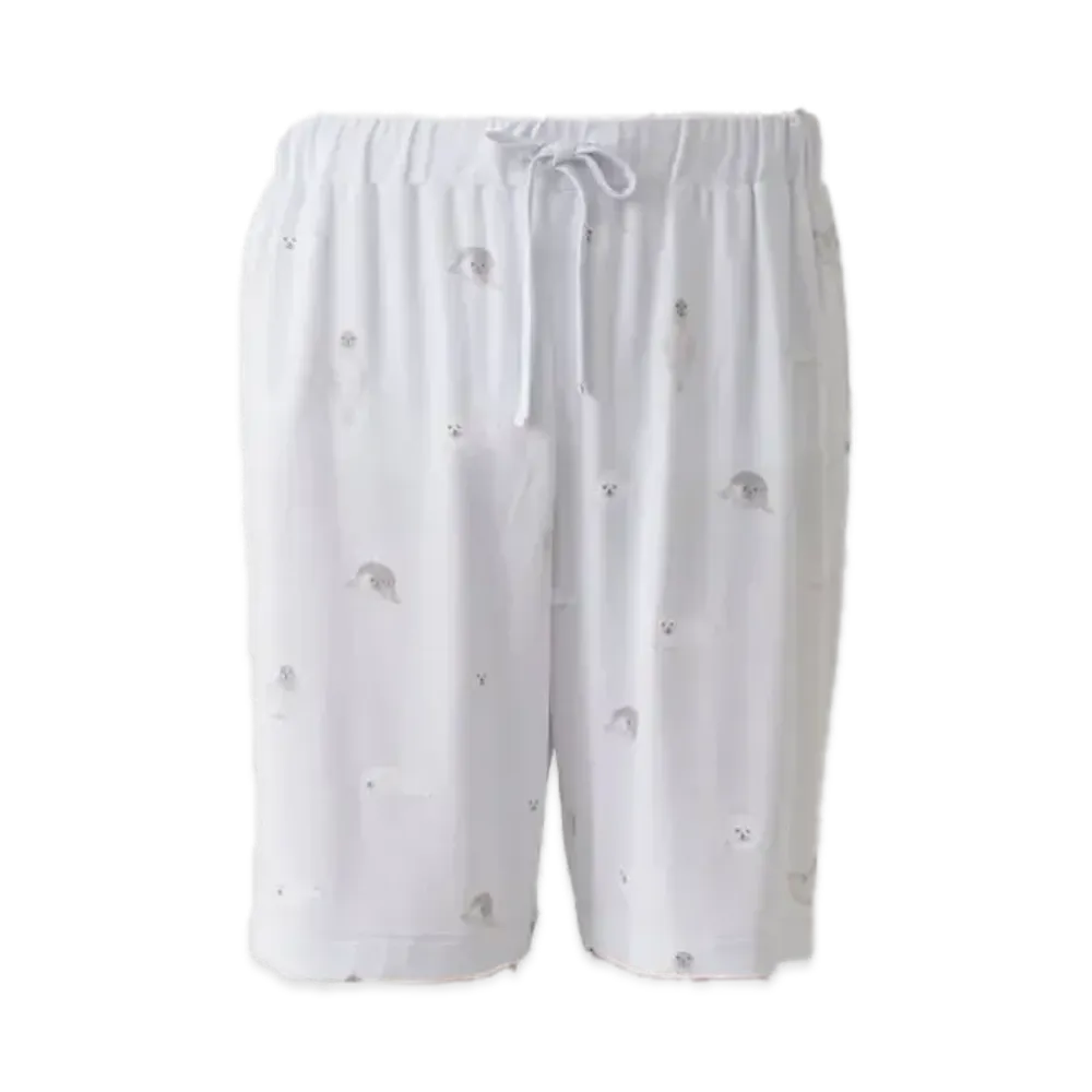 GELATO PIQUE Homme Cool Sensation To The Touch Seal Pattern Shorts "Off White"