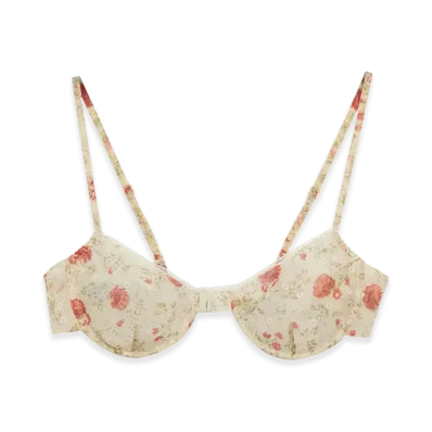 PRADA Women's Printed Nylonette Crop-Top "Red"