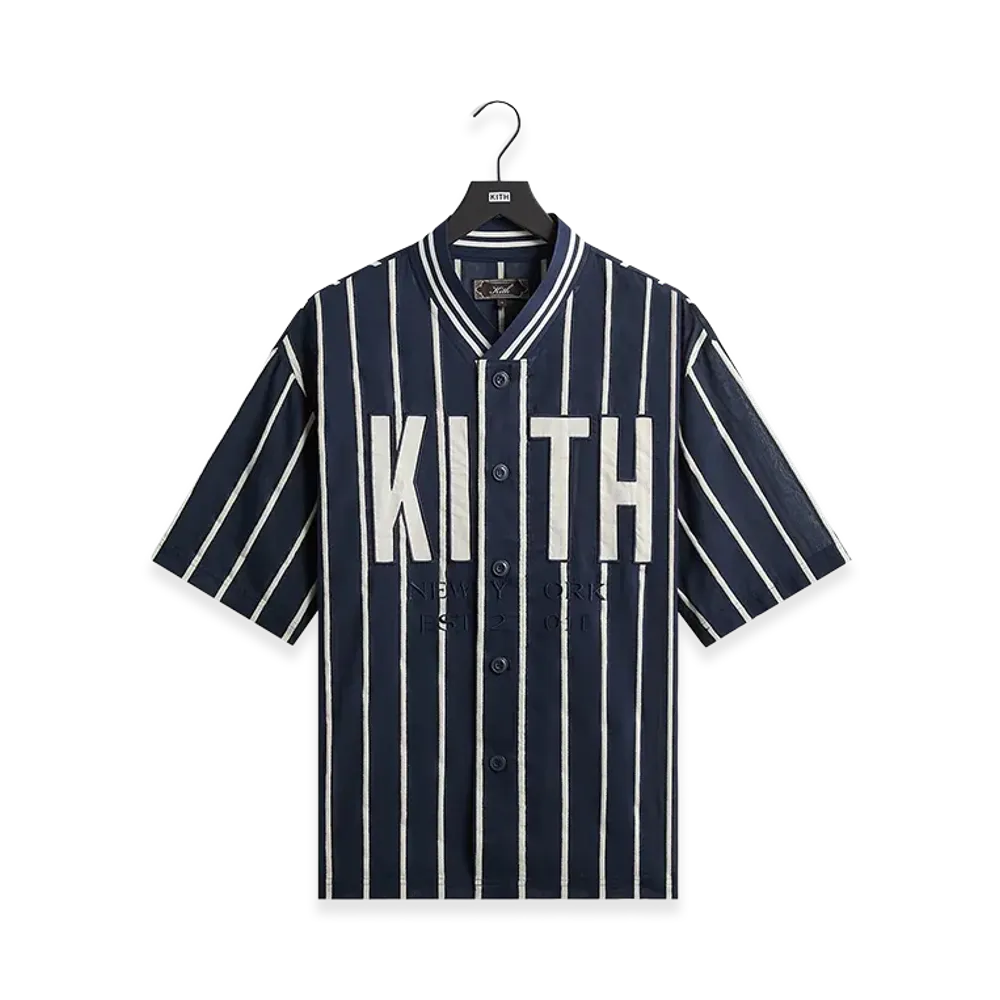 Kith Silk Linen Chenille Stripe Pacey Shirt "Nocturnal"