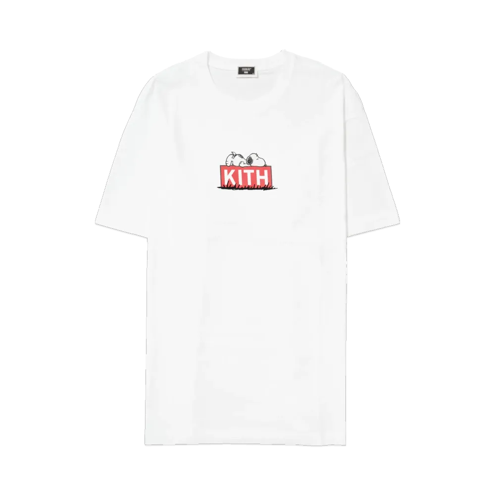 Kith x Peanuts Doghouse Classic Logo Tee "White"
