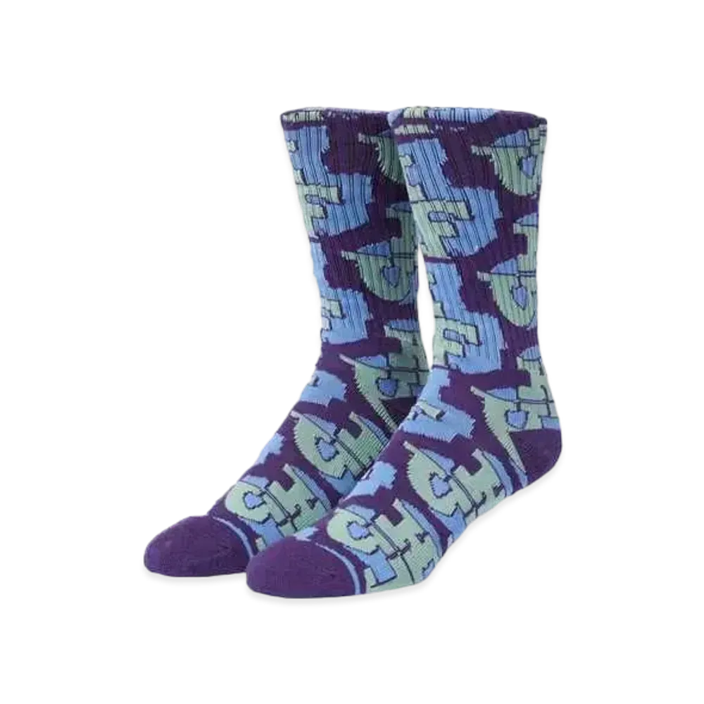 HUF Spring 24 Morex Crew Socks "Purple"