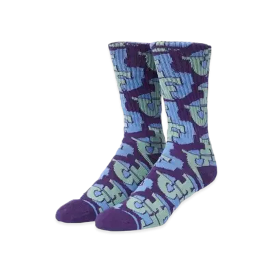 HUF Spring 24 Morex Crew Socks "Purple"