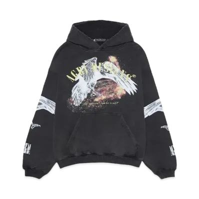 A GOOD BAD INFLUENCE FIRE BIRD HOODIE "BLACK"