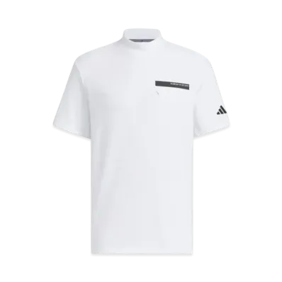 adidas Chest Pocket Mockneck Short Sleeve Shirt "White"