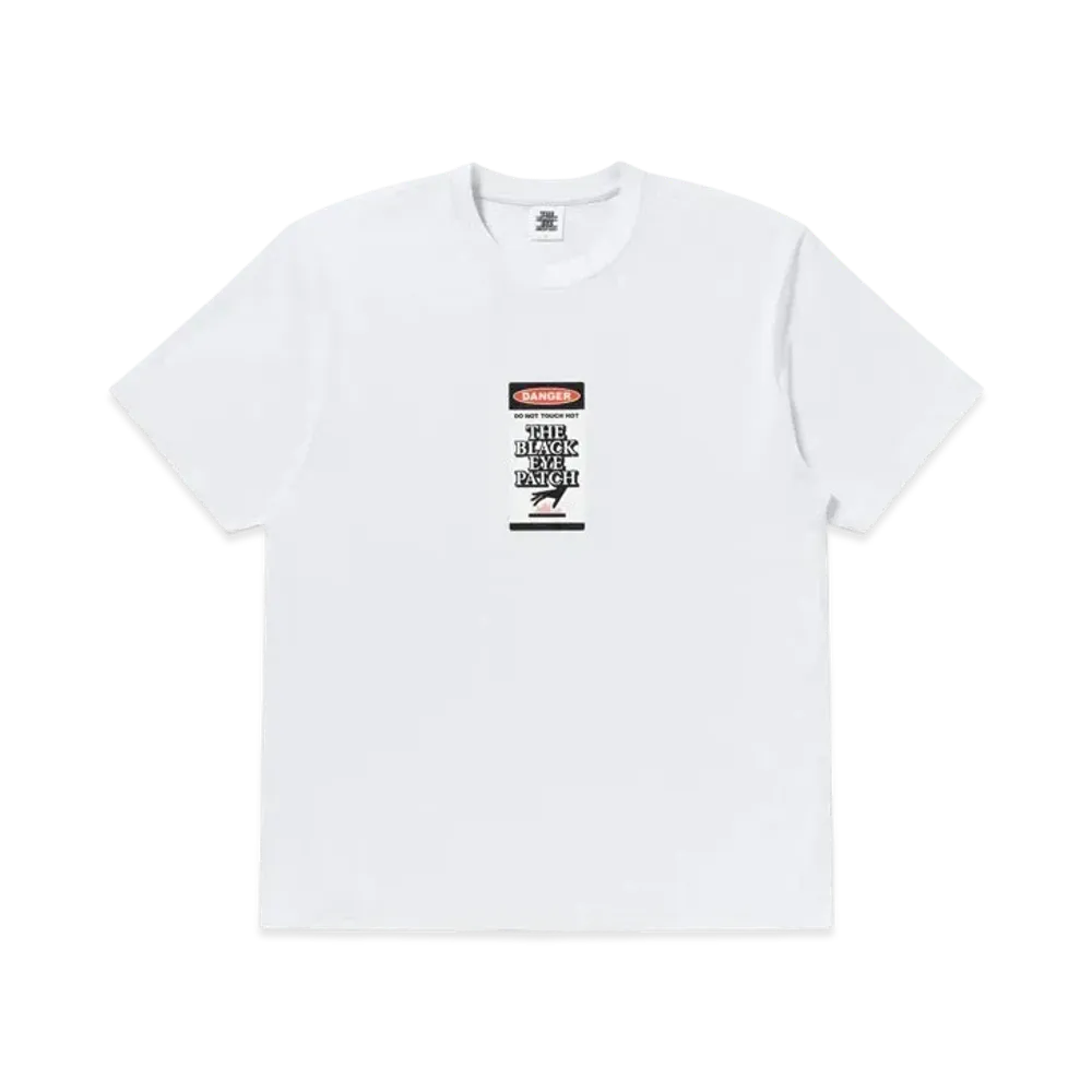 Black Eye Patch Danger Hot Label Tee "White"