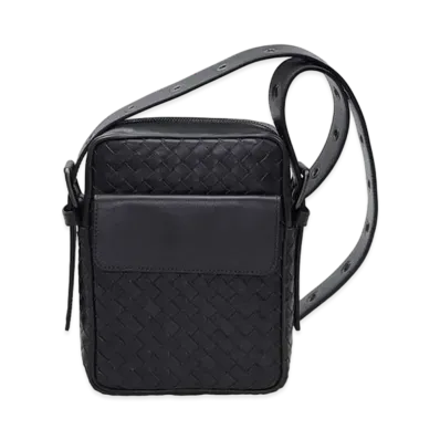 Bottega Veneta Lambskin Shoulder Bag "Grey"