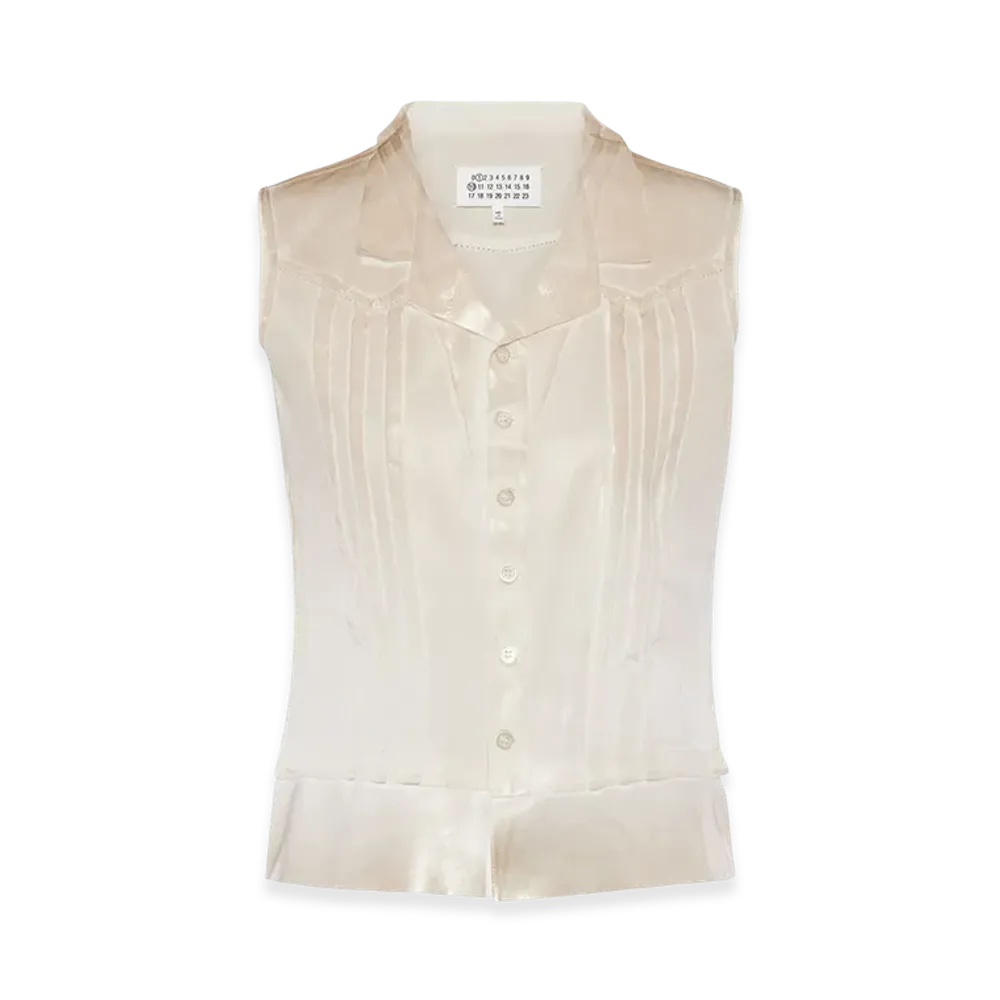 Maison Margiela Foil Sleeveless Shirt "White"