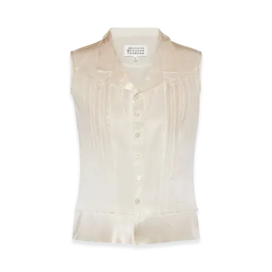 Maison Margiela Foil Sleeveless Shirt "White"