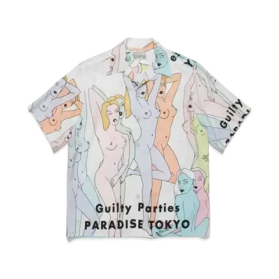 WACKO MARIA TENGOKUTOKYOHYAKUJOEZU HAWAIIAN SHIRT #2 "White"