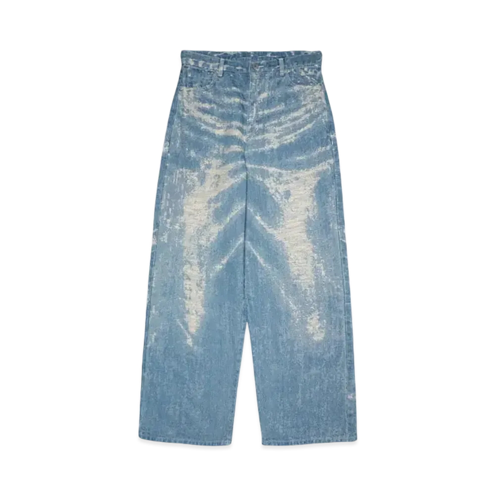 TAAKK WIDE DENIM "INDIGO BLEACH"