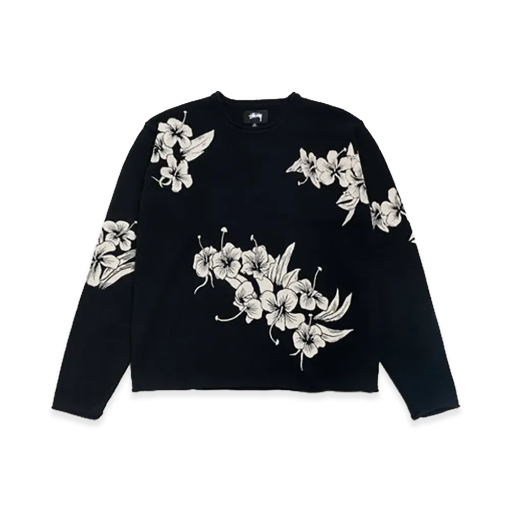 Stussy Floral Roll Neck Sweater "Black"