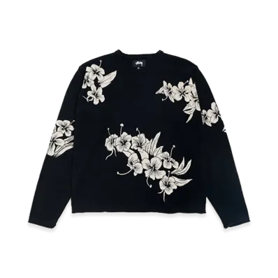 Stussy Floral Roll Neck Sweater "Black"