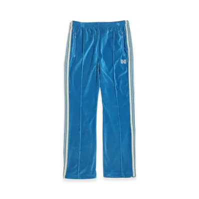 NEEDLES Narrow Track Pants Velour "Blue"